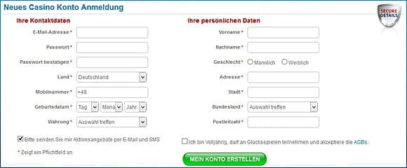 Roxy Palace Casino Anmeldung