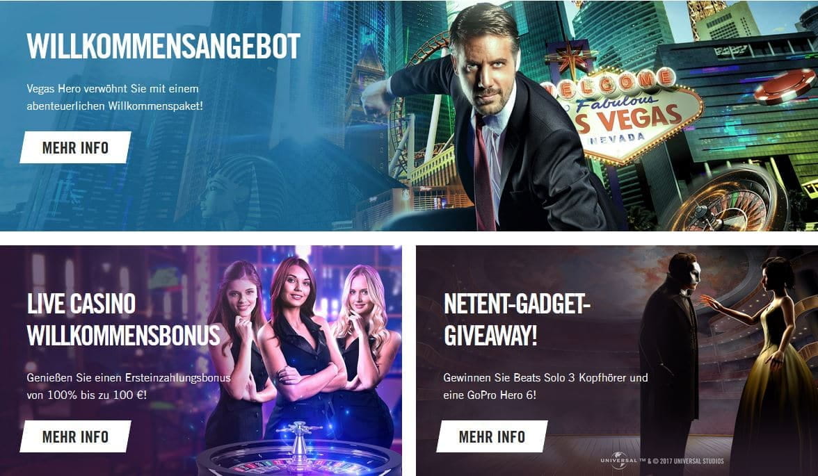 vegas hero aktionen seite