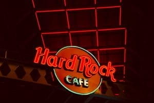 Logo des Hard Rock-Cafés.