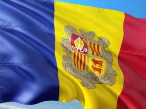 Flagge Andorras.