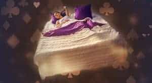 Traum über Glücksspiel.