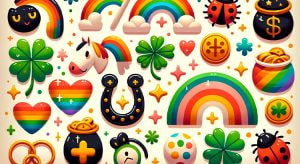 Weltweite Glückssymbole.