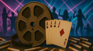 Das Chateau Marmont umgeben von Pokerchips.