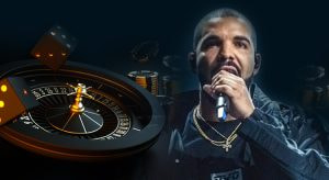 Künstler Drake gewinnt beim Casino Roulette.