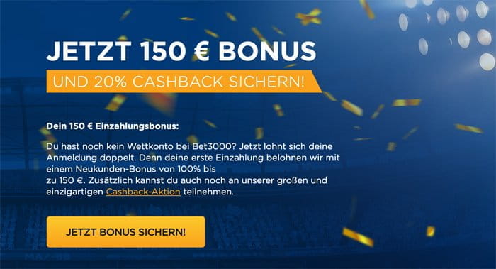Bet3000 Casino Bonusangebot