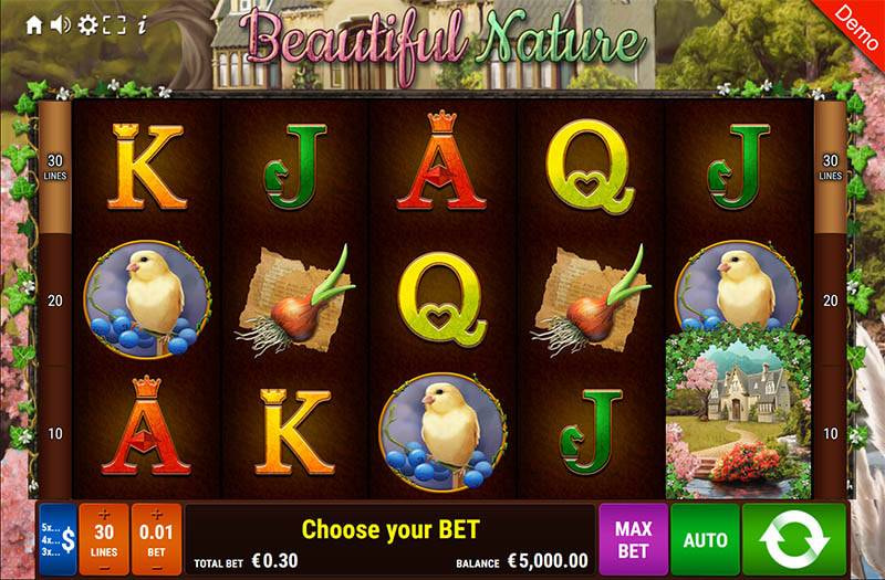 Spielansicht des Beautiful Nature Online Slots.