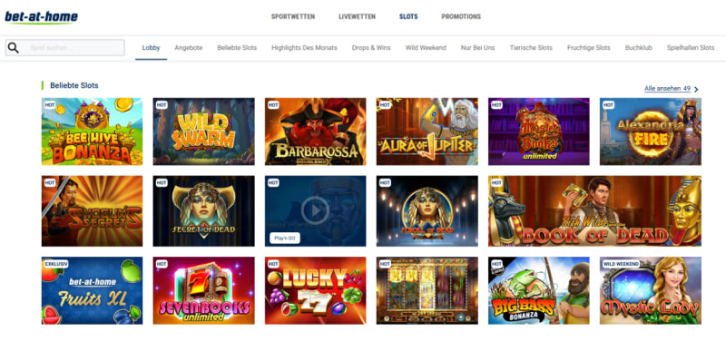 Die Lobby von bet-at-home.