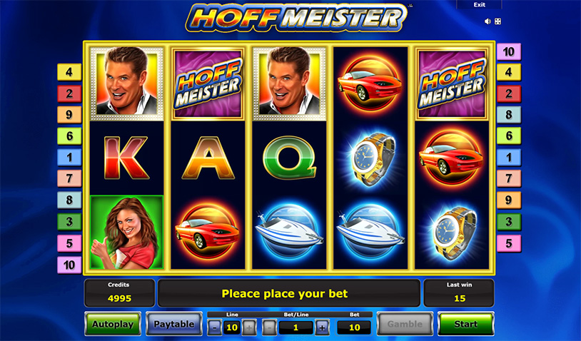 Spielansicht des Hoffmeister Online Slots.