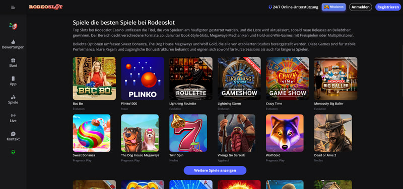 Rodeoslot casino website