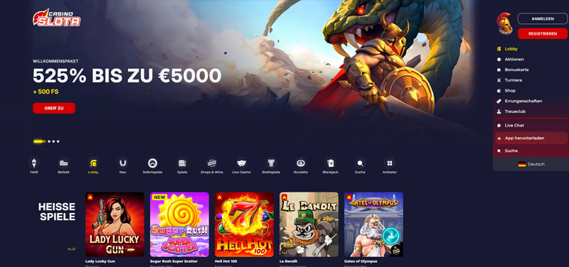Slota Casino website