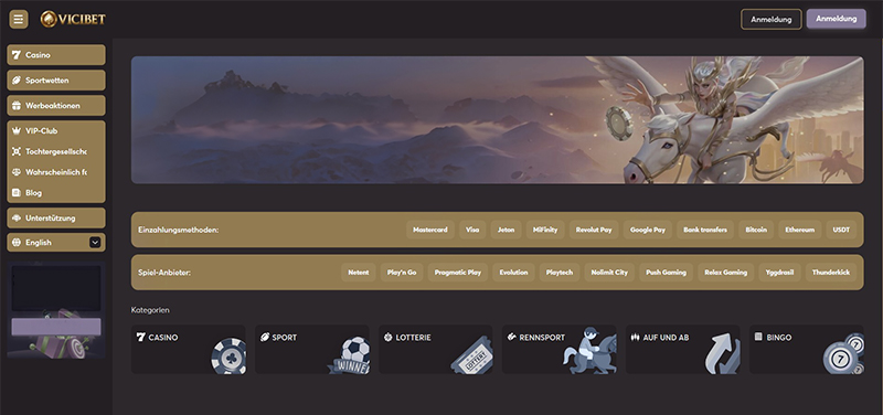 ViciBet Casino website