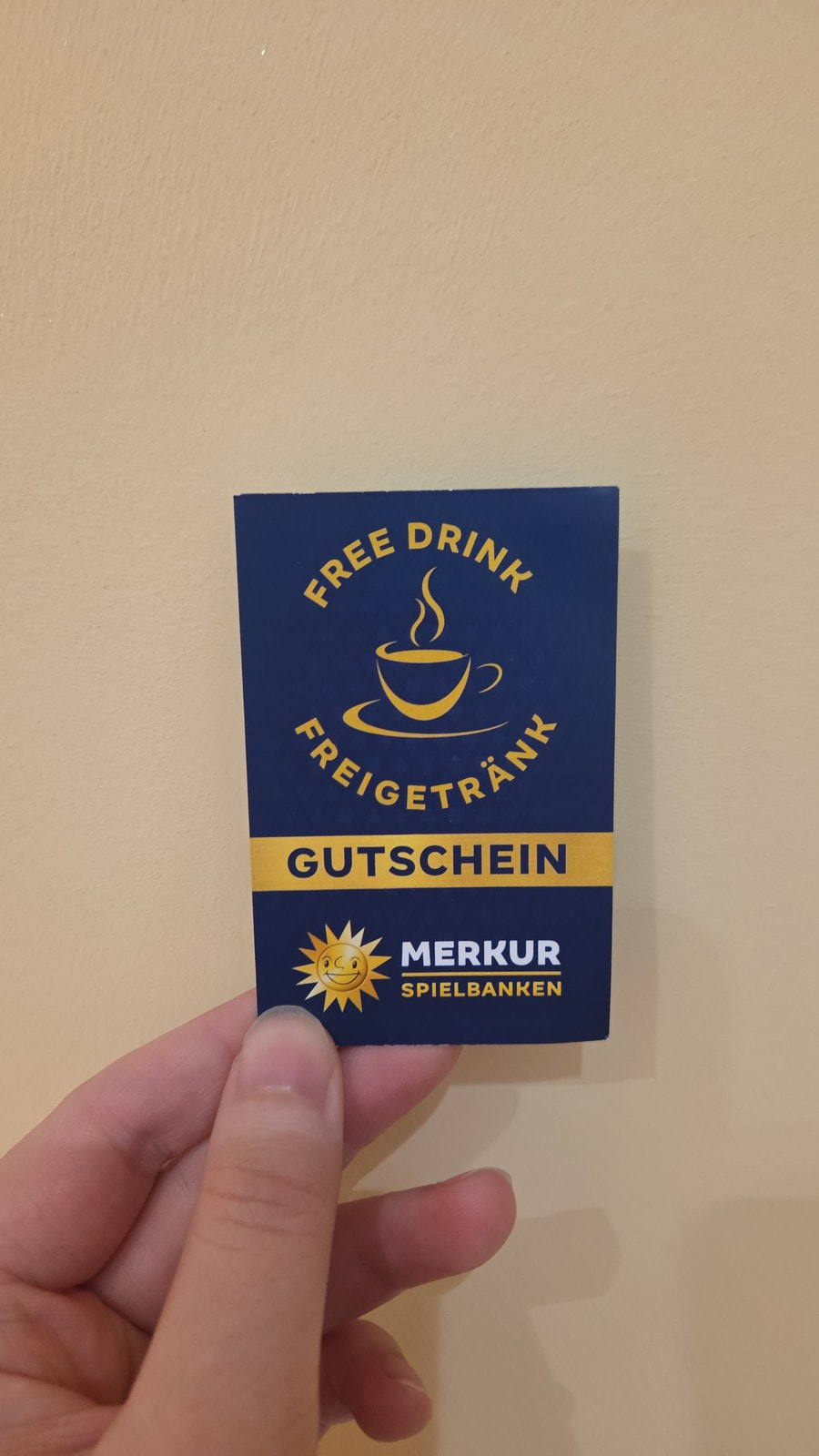Gutschein für ein Freigetränk der Merkur Spielbanken