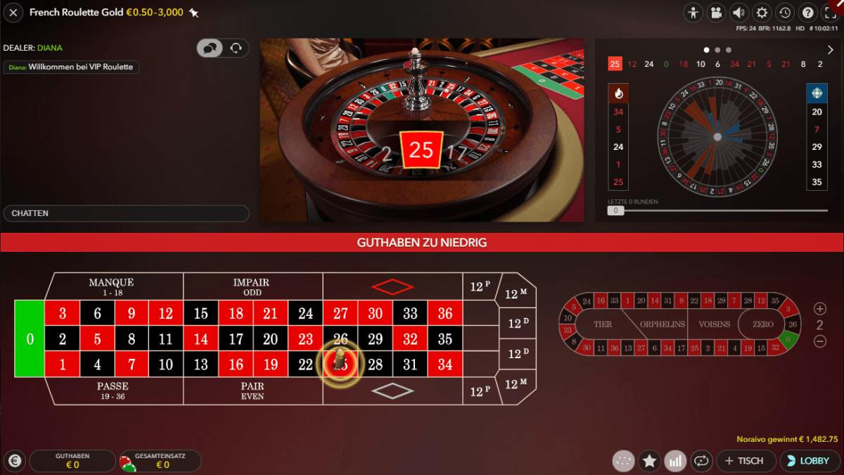 French Roulette Gold Spielansicht 1