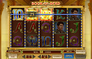 Expandierende Symbole beim Slot Book of Ra